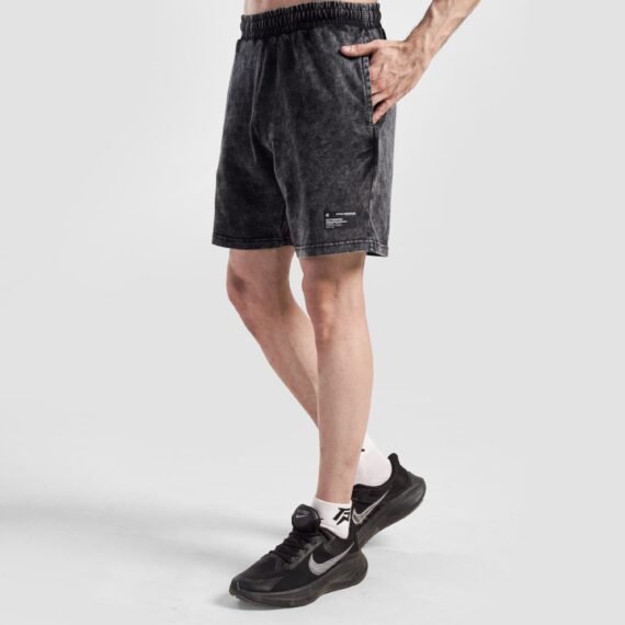 Core Stone Wash Shorts (Black)
